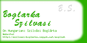 boglarka szilvasi business card