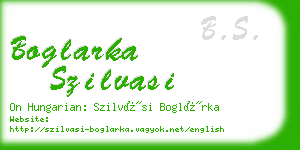 boglarka szilvasi business card